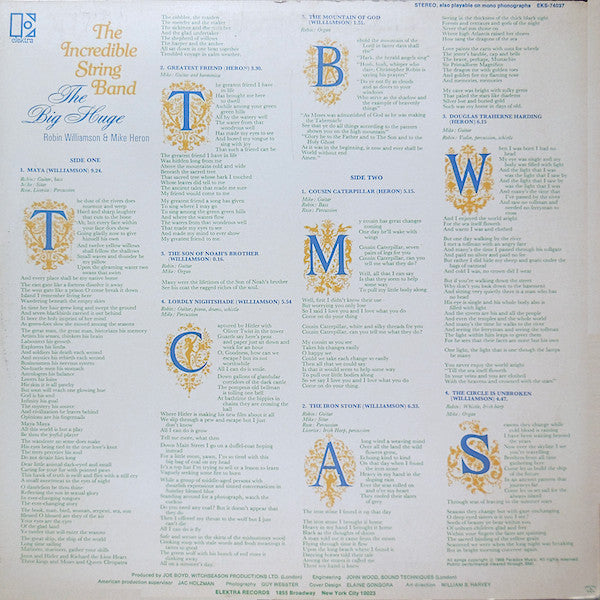 The Incredible String Band : The Big Huge (LP, Album, RE)