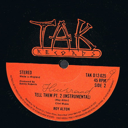 Roy Alton : Tell Them (12")