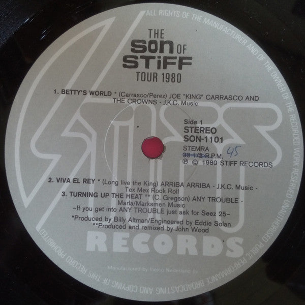 Various : The Son Of Stiff Tour 1980 (12")