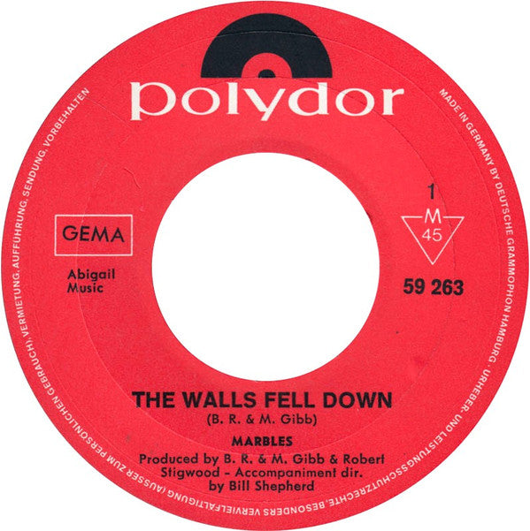 Marbles (3) : The Walls Fell Down / Love You (7", Single)