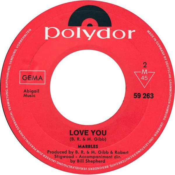 Marbles (3) : The Walls Fell Down / Love You (7", Single)