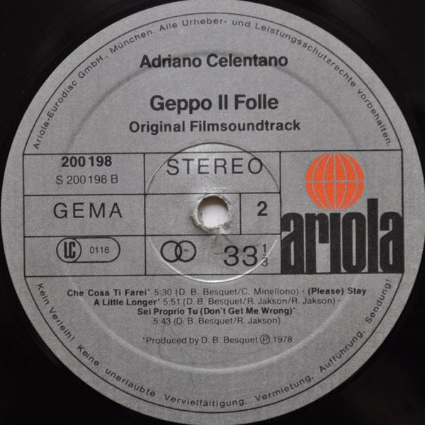 Adriano Celentano : Geppo Il Folle (LP, Album)