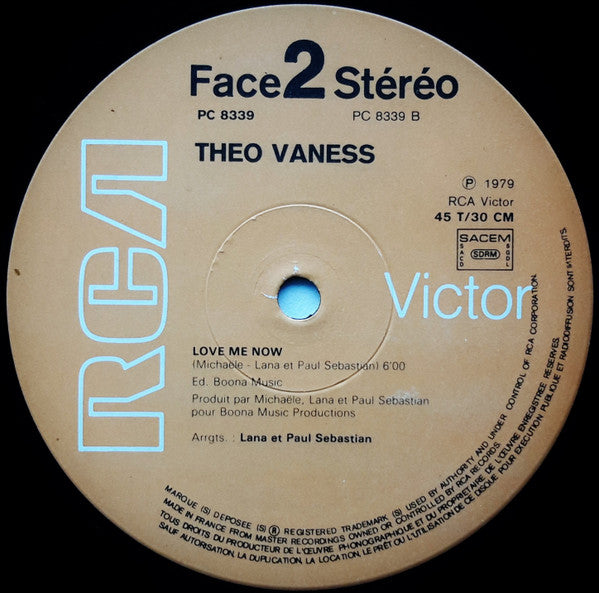 Theo Vaness : As Long As It's Love (12", Maxi)