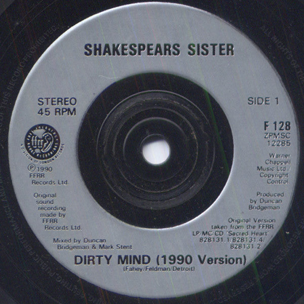Shakespear's Sister : Dirty Mind (7", Single)