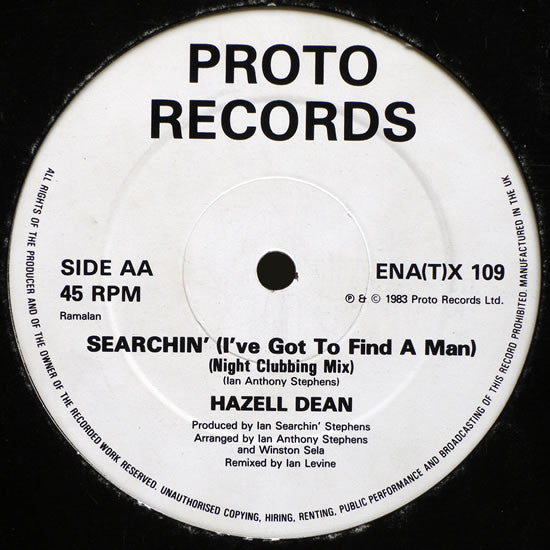 Hazell Dean : Searchin' (I've Got To Find A Man) (12")