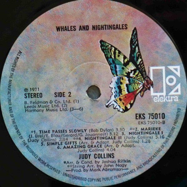 Judy Collins : Whales And Nightingales (LP, Album)