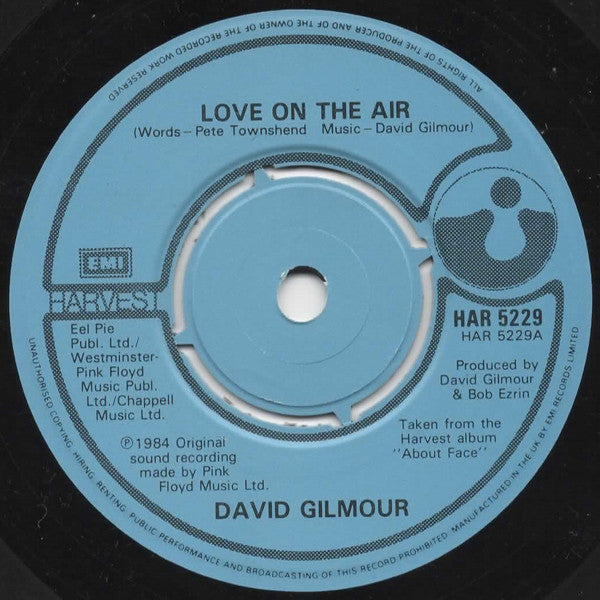 David Gilmour : Love On The Air (7", Single)
