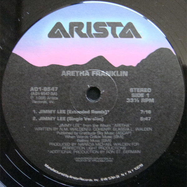 Aretha* : Jimmy Lee / Aretha Mega Mix (12")