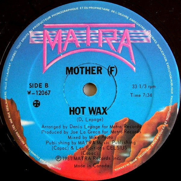 Mother (F) : Hot Wax (12")