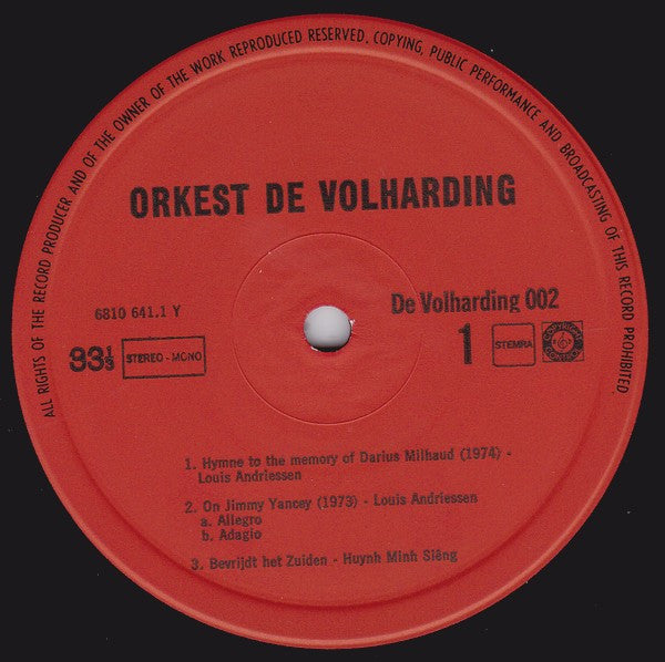 Orkest De Volharding : Orkest De Volharding (LP)