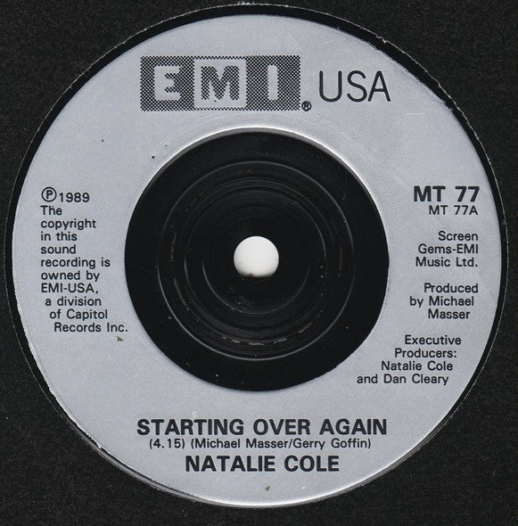 Natalie Cole : Starting Over Again (7", Single)