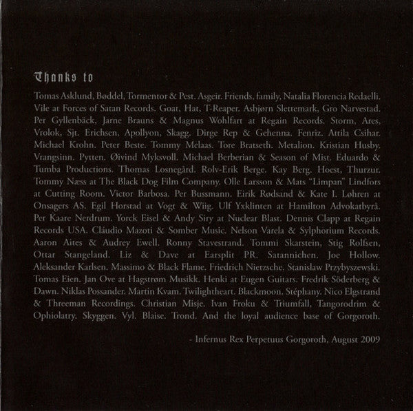 Gorgoroth : Quantos Possunt Ad Satanitatem Trahunt (CD, Album, Ltd, Sli)