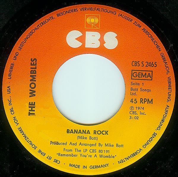 The Wombles : Banana Rock (7", Single)