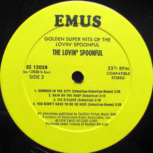 The Lovin' Spoonful : Golden Super Hits Of The Lovin' Spoonful (LP, Comp)