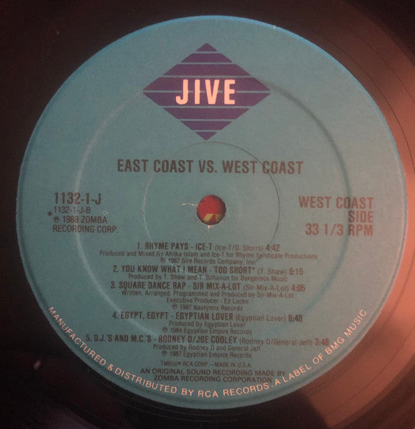 Various : East Coast Vs. West Coast (LP, Comp)