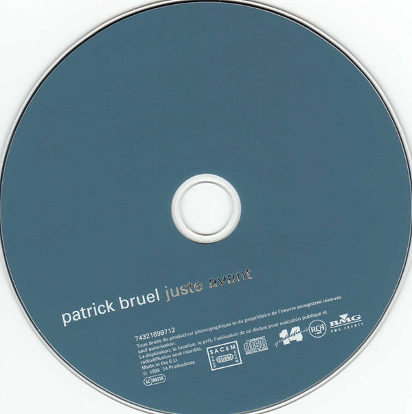 Patrick Bruel : Juste Avant (CD, Album)