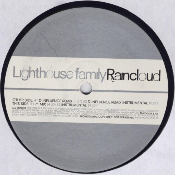 Lighthouse Family : Raincloud (12", Promo)