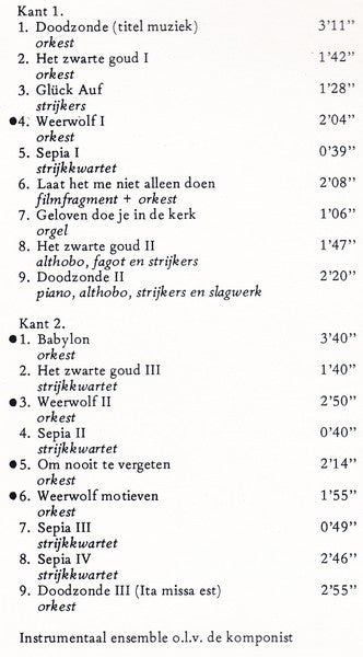 Willem Breuker : Doodzonde (Een Film Van René Van Nie) (LP, Mono)