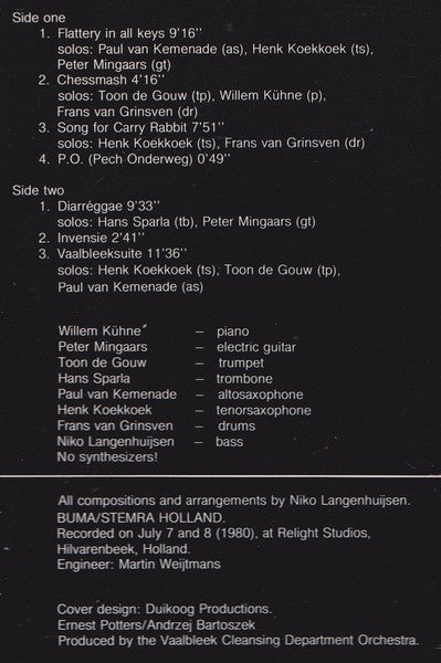 Vaalbleek Cleansing Department Orchestra : Vaalbleek (LP, Album)