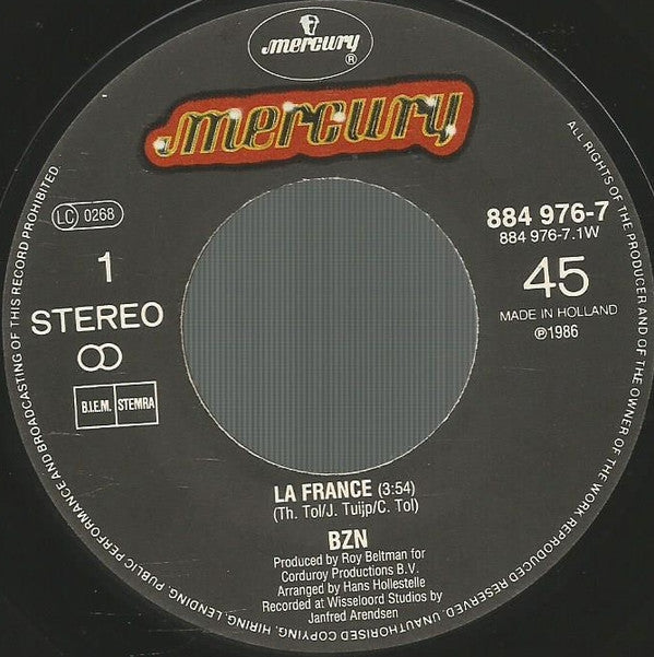 BZN : La France (7", Single)