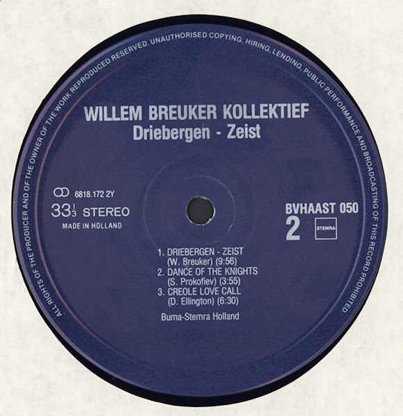 Willem Breuker Kollektief : Driebergen - Zeist (LP)