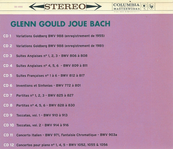 Glenn Gould - Johann Sebastian Bach : Glenn Gould Joue Bach (12xCD + Box, Comp)