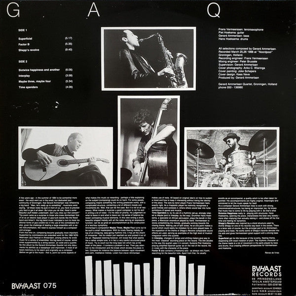Gerard Ammerlaan Quartet : Time Spenders (LP, Album)