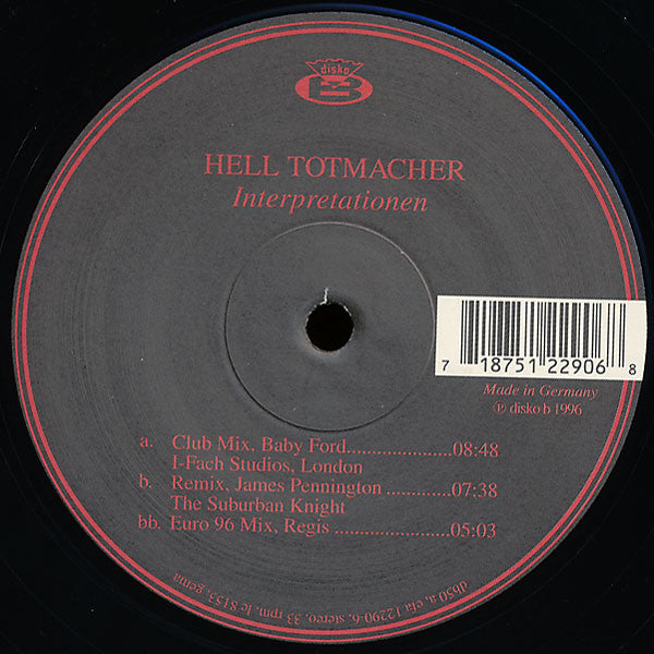 Hell : Totmacher Interpretationen (12")