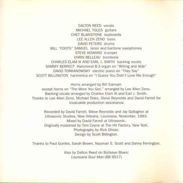 Dalton Reed : Willing & Able (CD, Album)