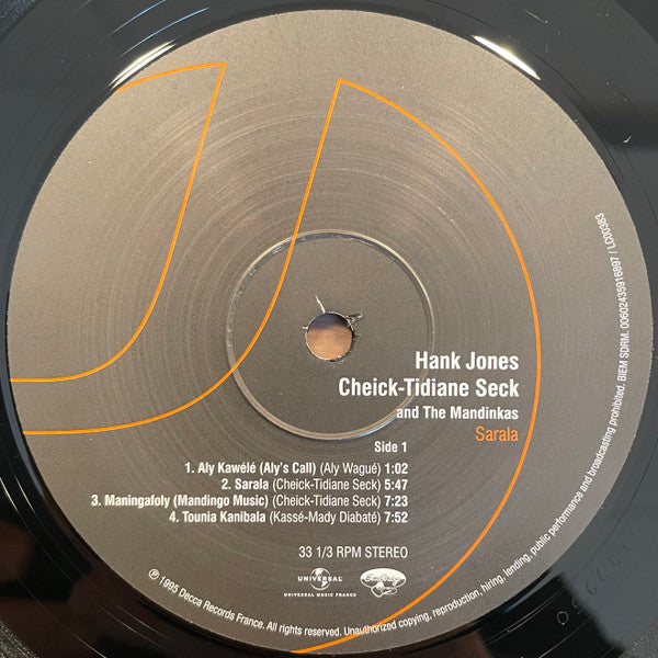 Hank Jones Meets Cheick Tidiane Seck And The Mandinkas : Sarala (2xLP, Album, RE)