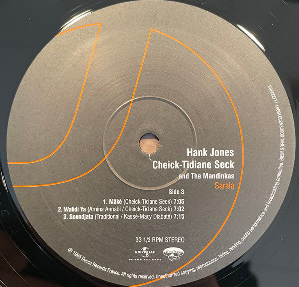 Hank Jones Meets Cheick Tidiane Seck And The Mandinkas : Sarala (2xLP, Album, RE)