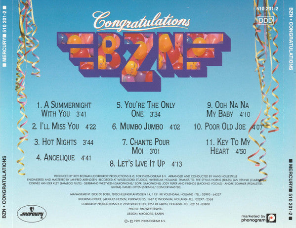 BZN : Congratulations (CD, Album + CD, Maxi)