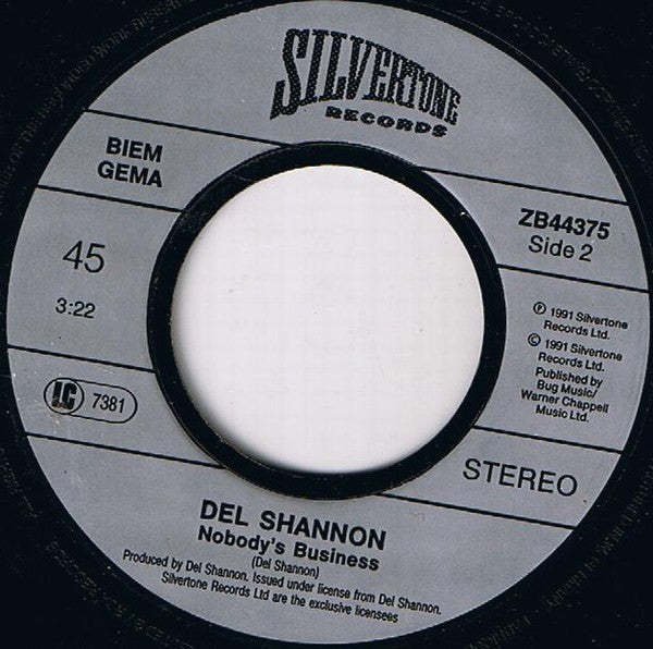 Del Shannon : Walk Away (7", Single)