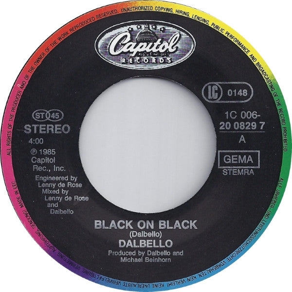 Lisa Dal Bello : Black On Black (7", Single)