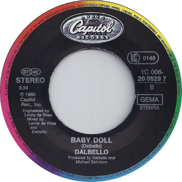 Lisa Dal Bello : Black On Black (7", Single)