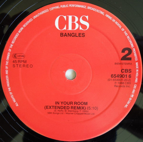 Bangles : Be With You (12", Maxi)