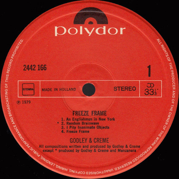Godley & Creme : Freeze Frame (LP, Album)