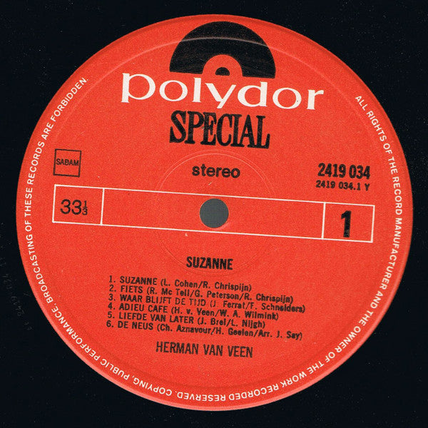 Herman van Veen : Suzanne (LP, Comp)