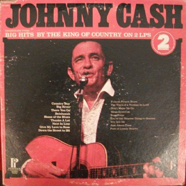 Johnny Cash : Big Hits By The King Of Country On 2 Lps (2xLP, Comp)