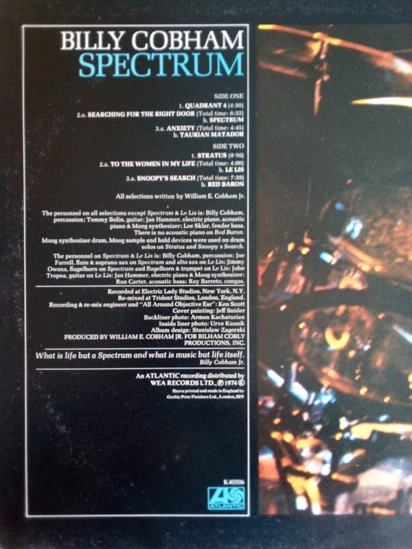 Billy Cobham : Spectrum (LP, Album, Gat)
