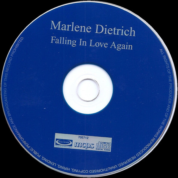 Marlene Dietrich : Falling In Love Again (CD, Comp, Mono, RE)
