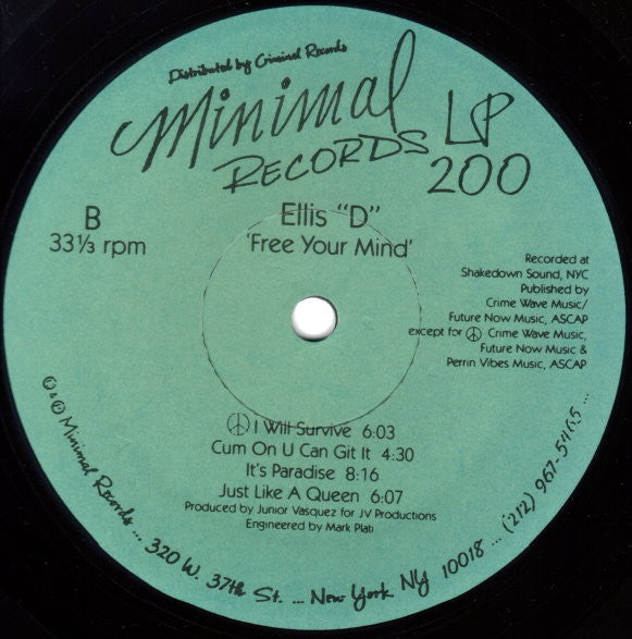 Ellis-D : Free Your Mind (LP)