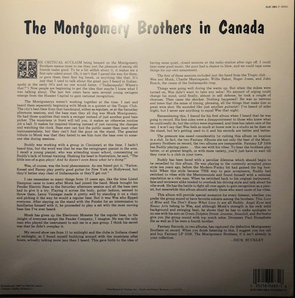 The Montgomery Brothers : The Montgomery Brothers In Canada (LP, Album, RM)