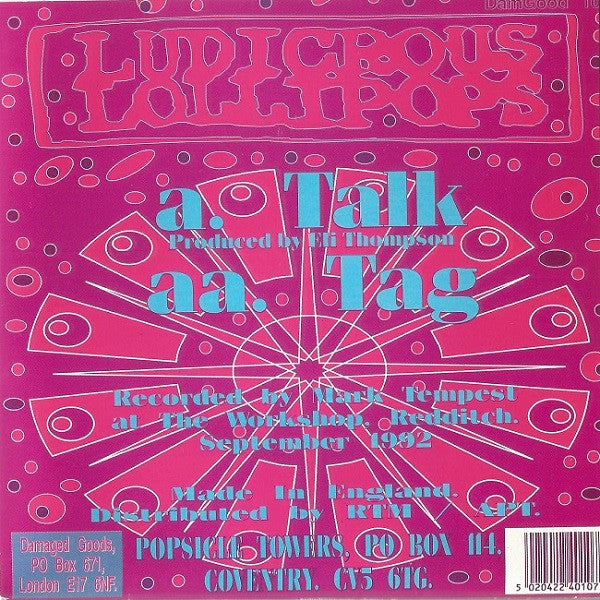 Ludicrous Lollipops : Talk (6", Single)