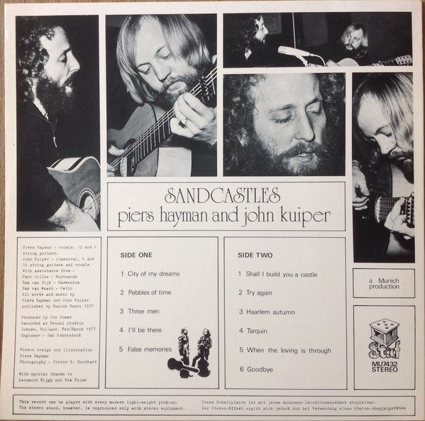 Piers Hayman And John Kuiper : Sandcastles (LP)