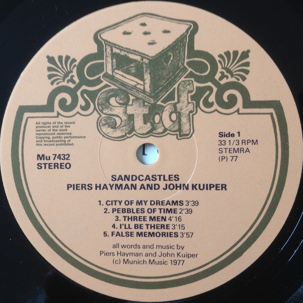 Piers Hayman And John Kuiper : Sandcastles (LP)