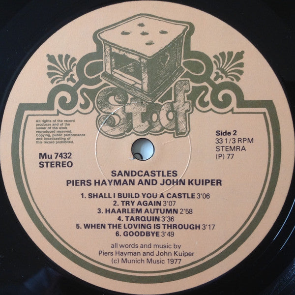 Piers Hayman And John Kuiper : Sandcastles (LP)