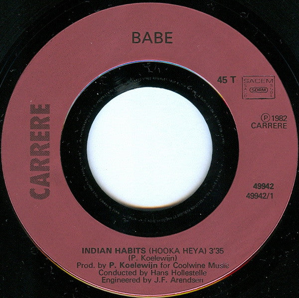 Babe (2) : Indian Habits (Hooka Heya) (7", Single)