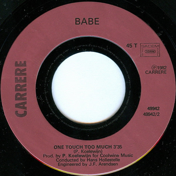 Babe (2) : Indian Habits (Hooka Heya) (7", Single)