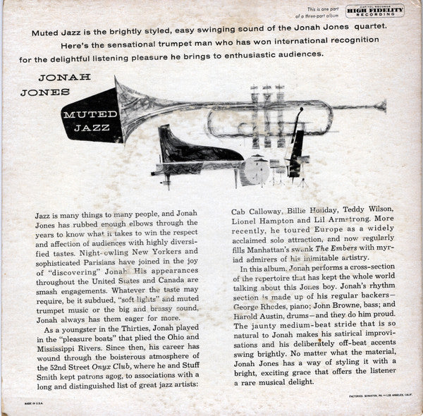 Jonah Jones : Muted Jazz Part 3 (7")